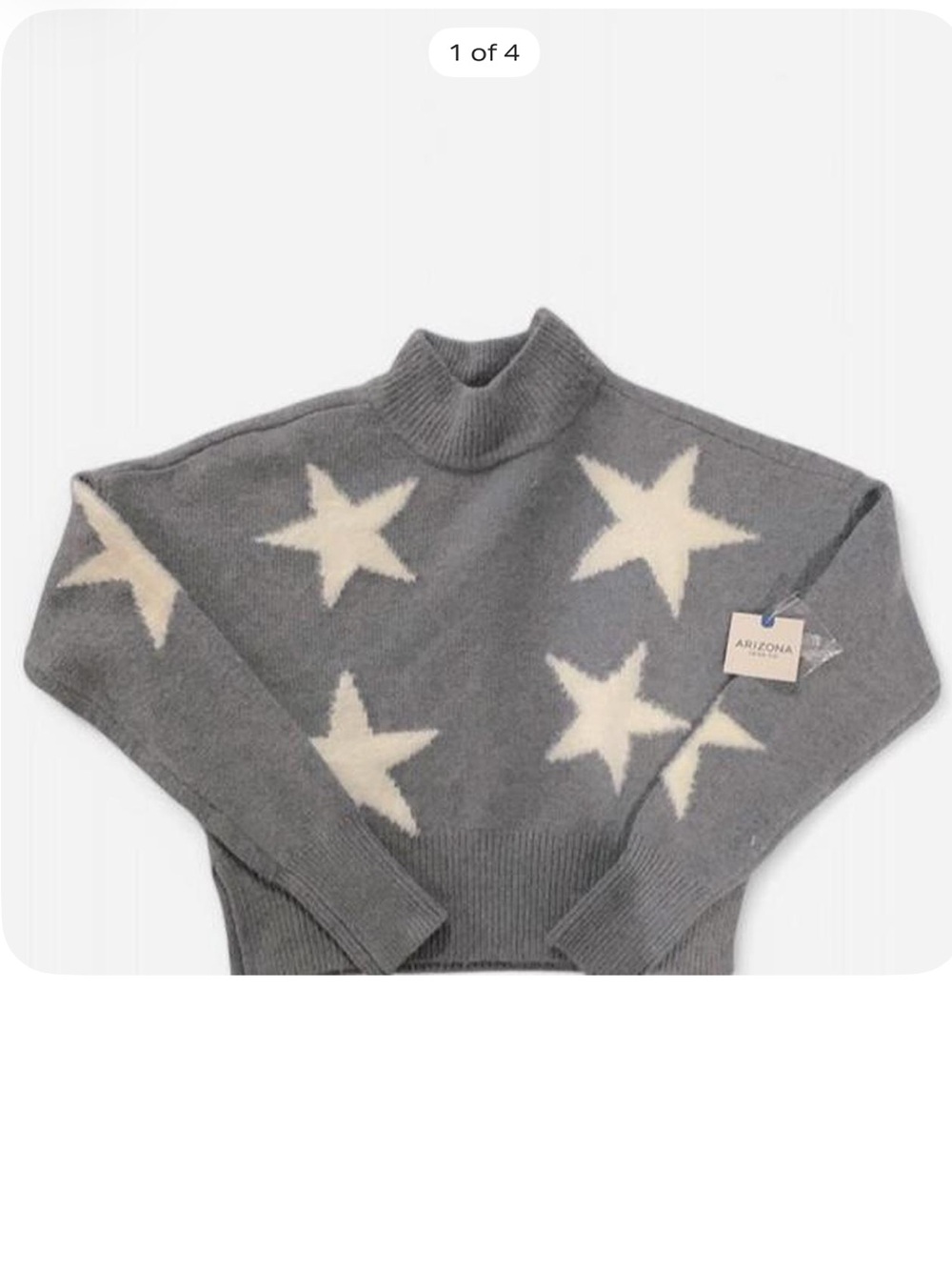 Arizona Jean Company Gray Star Turtleneck Sweater